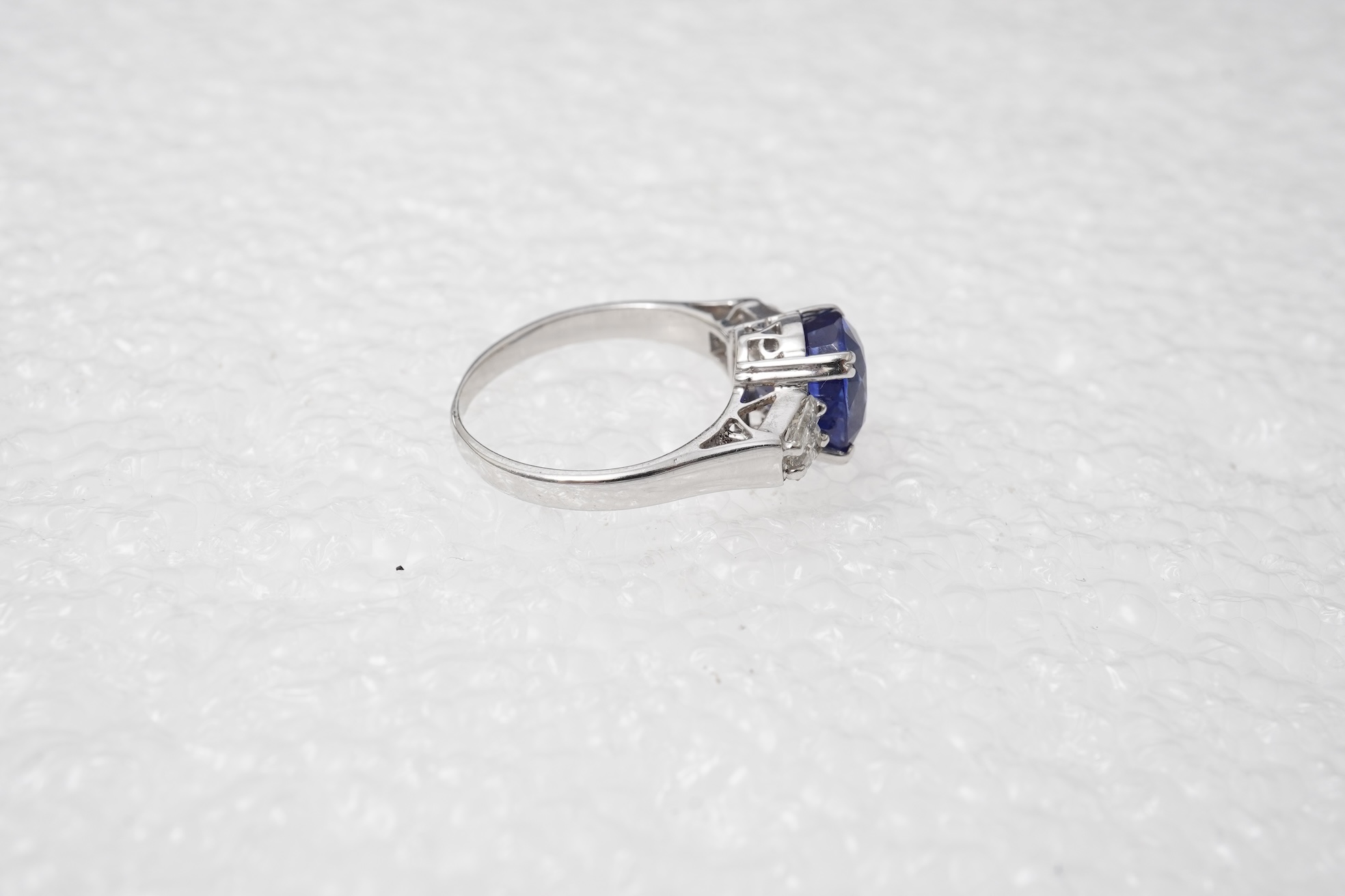A sapphire and diamond ring